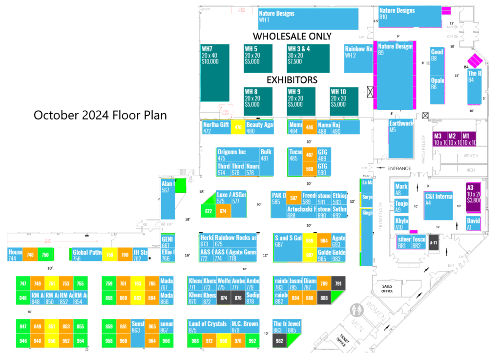 NJ Gem Show October 2024 Floor Plan
